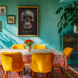 Póster personalizado del Día de la Calavera Muerta