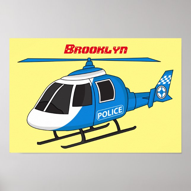 Póster Personalizado del helicóptero del helicóptero del  (Frente)