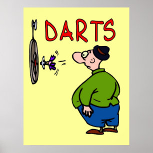 Póster Personalizado del jugador de dardos