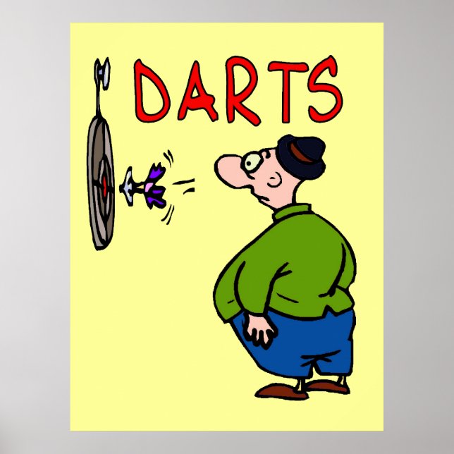 Póster Personalizado del jugador de dardos (Frente)