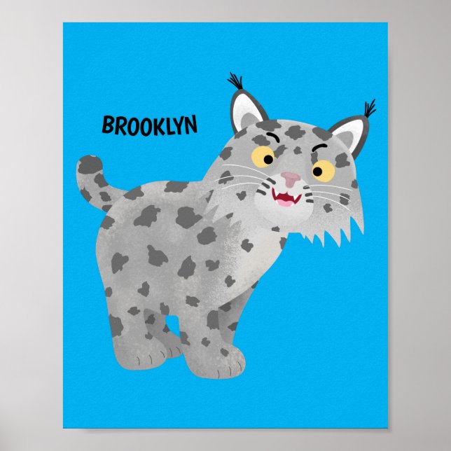 Póster Personalizado del lince del bobcat medio (Frente)