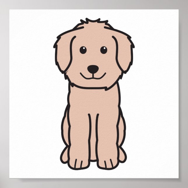 Póster Personalizado del perro Goldendoodle (Frente)