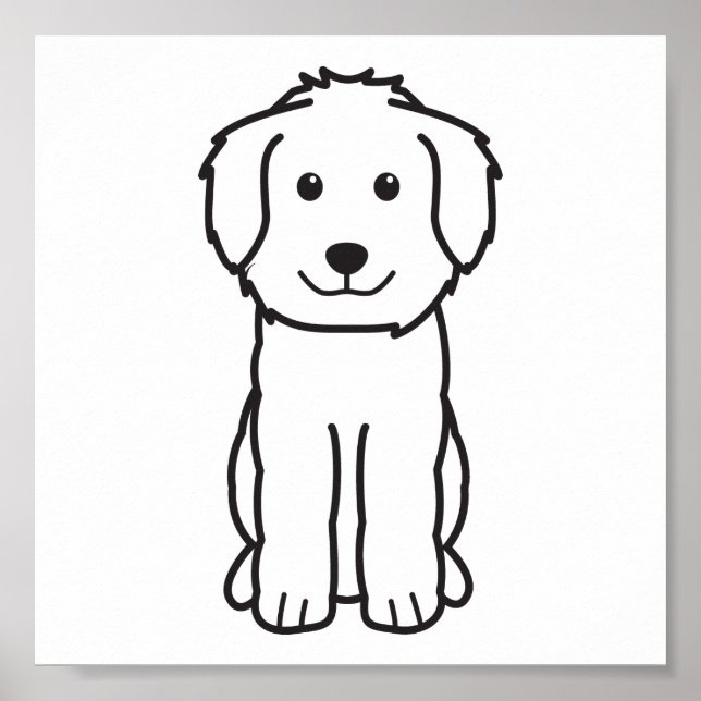 Póster Personalizado del perro Goldendoodle (Frente)