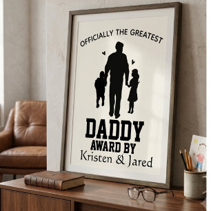 Póster personalizado del premio al mejor papá Pe