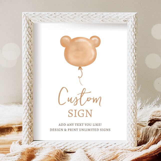 Póster Personalizado del primer cumpleaños de Teddy Bear  (Subido por el creador)