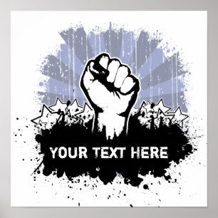 Póster Personalizado del puño de la libertad