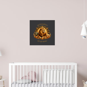 Póster personalizado del signo zodiacal Leo en gri