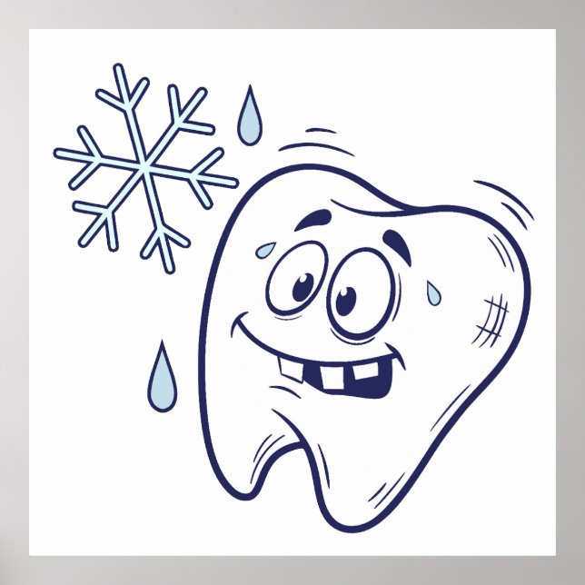 Póster Personalizado dental sensible - Dolor dental frío (Frente)