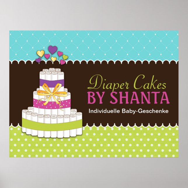 Póster Personalizado Diaper Cake Poster (Frente)