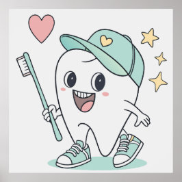 Póster Personalizado Diente Cuaderno - Niños Poster Denta