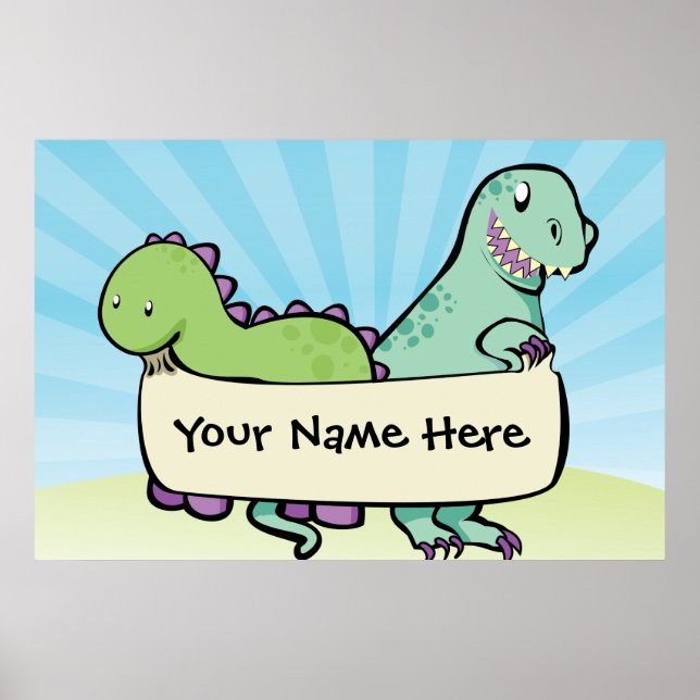 Póster Personalizado Dino Poster (Frente)