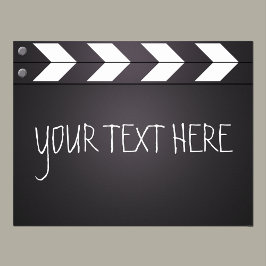 Póster Personalizado Director De Películas Clapboard Your