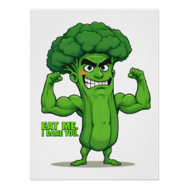 Póster Personalizado divertida de Broccoli, Strand Veggie