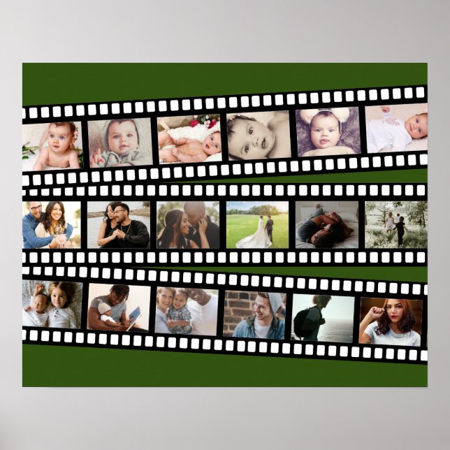 Póster Personalizado DIY personalizado de la tira de pelí (Frente)