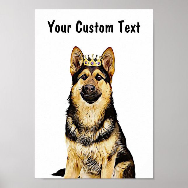 Póster Personalizado Dog Wall Art | Pastor alemán (Frente)