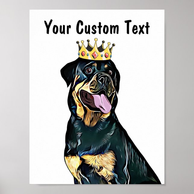Póster Personalizado Dog Wall Art | Rottweiler (Frente)