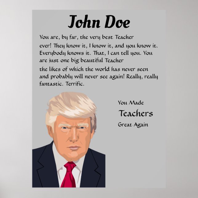 Póster Personalizado Donald Trump (Frente)