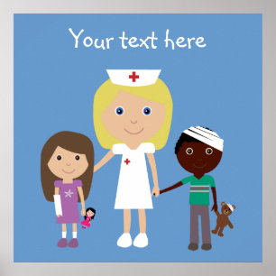 Póster Personalizado  educada Poster de Enfermería y Niño