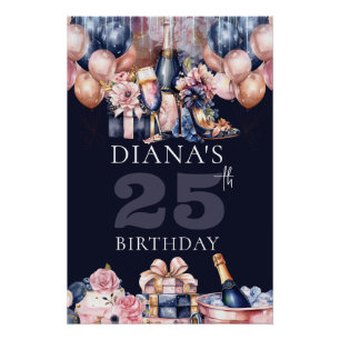 Póster Personalizado el cumpleaños de cualquier año de lu