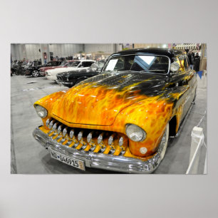 Póster Personalizado en el poster del coche del fuego