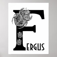 Personalizado espiritual niño F Nombre Furgus Beat