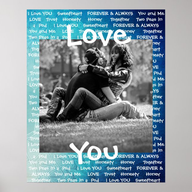 Póster Personalizado este Poster de la pareja "Te amo" (Frente)
