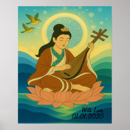 Póster Personalizado Estética Moderno Japón Diosa Afortun