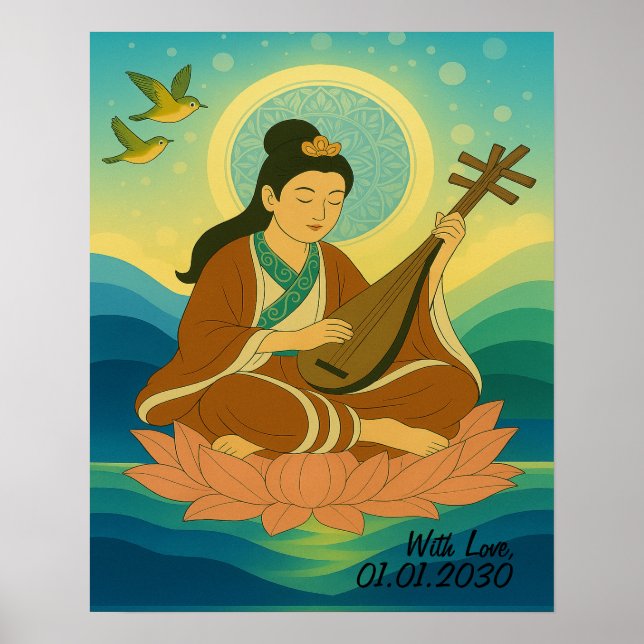 Póster Personalizado Estética Moderno Japón Diosa Afortun (Frente)