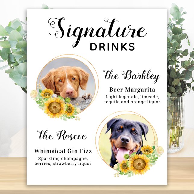 Póster Personalizado Firma Bebe Sunflowers Mascota Boda (Subido por el creador)