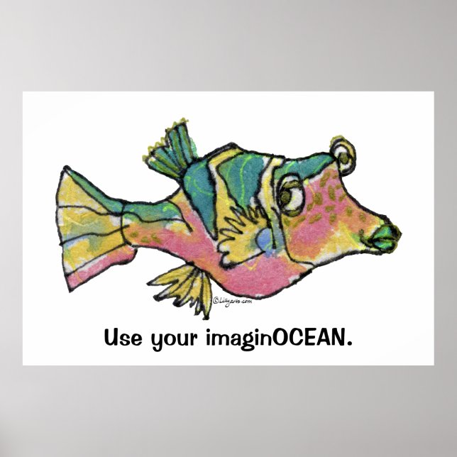 Póster Personalizado Fish 001 ImaginOCEAN Poster grande (Frente)
