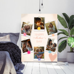 Póster personalizado floral del Día de la Madre