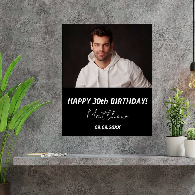 Póster Personalizado foto blanco negro hombre de 30 años (Subido por el creador)