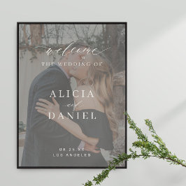 Póster Personalizado foto elegante guión boda signo de bi