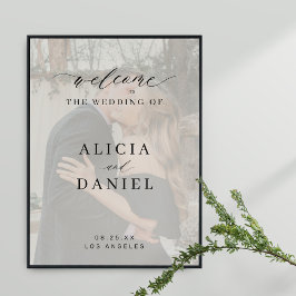 Póster Personalizado foto elegante guión boda signo de bi