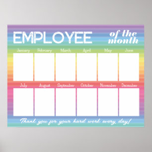 Póster Personalizado foto empleado del mes Colorful