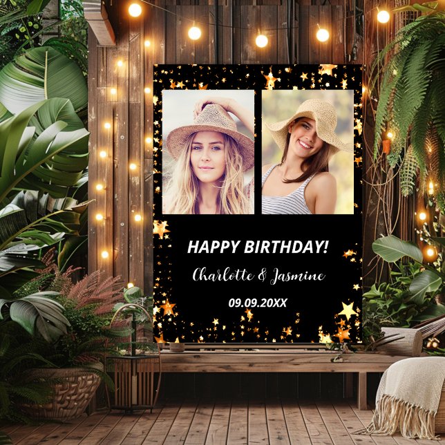 Póster Personalizado foto estrellas de oro negro 2 person (Subido por el creador)