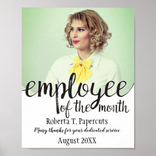 Póster Personalizado fotoempleado del certificado del mes