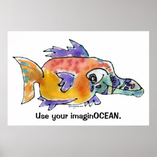 Póster Personalizado Funny Fish 099 ImaginOCEAN Poster Gr