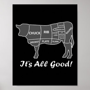 Póster Personalizado Funny Gráfica Bbq Beef Brisket Steak