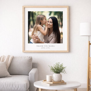 Póster Personalizado Gracias Mamá Foto y Texto Personal