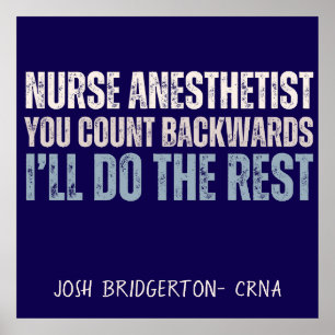 Póster Personalizado Graciosa Enfermera Anestesista Que C