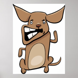 Póster Personalizado gracioso Perro loco Mascota gracioso