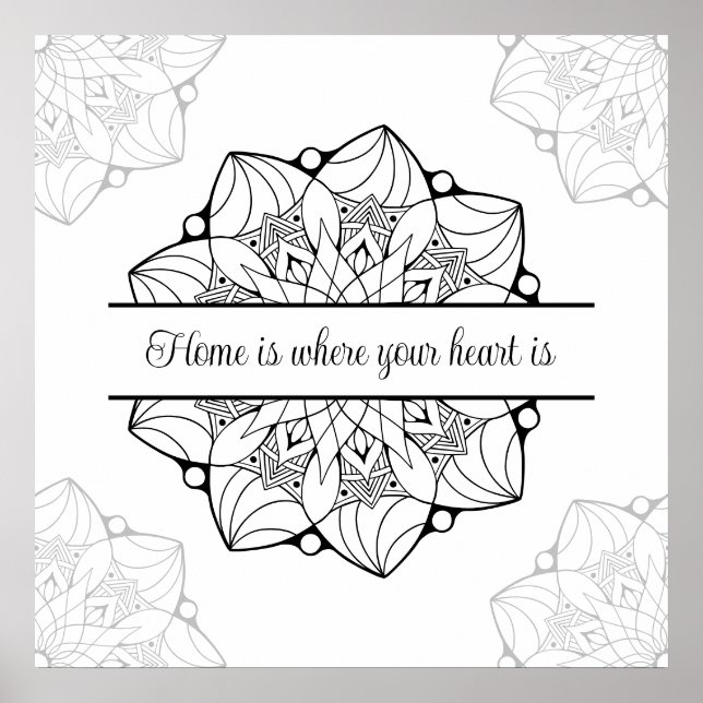 Póster Personalizado Gran Mandala Poster de Colores para  (Frente)