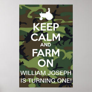 Póster Personalizado guarde la calma y cultive en