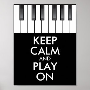 Póster Personalizado GUARDE piano del teclado de la CALMA