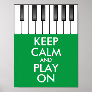 Póster Personalizado GUARDE piano del teclado de la CALMA