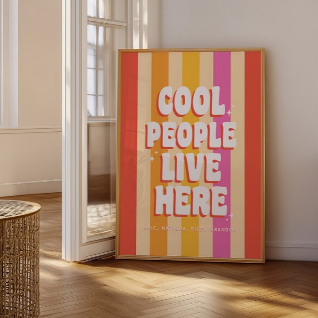 Póster Personalizado "Guay People Live Here" retro de mod (Subido por el creador)