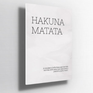 Póster Personalizado Hakuna Matata Autoamor Poster Muro