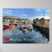 Personalizado Heart Mevagissey Fish Landing Quay C