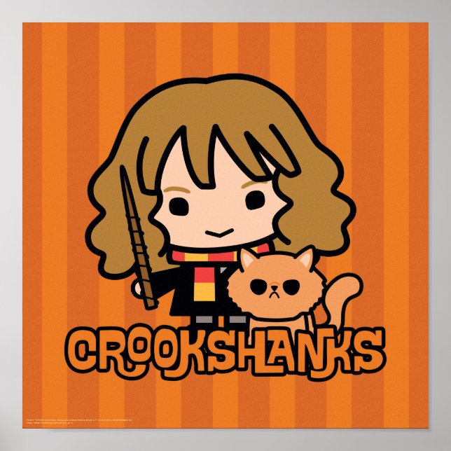 Póster Personalizado Hermione y Crookshanks (Frente)